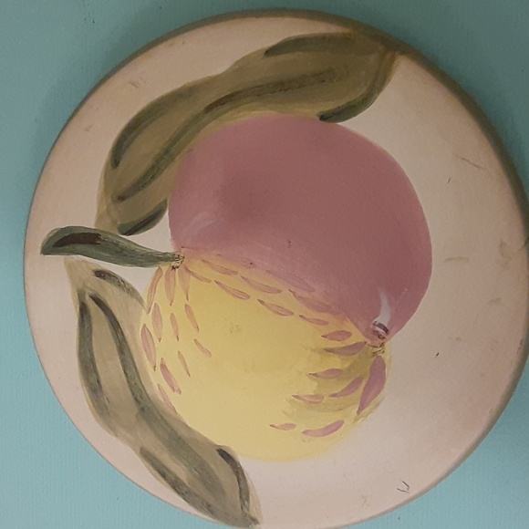 Vintage Tabletop Gallery Francesca Pottery Coasters set/Holder Fruit Handpainted - Picture 12 of 16